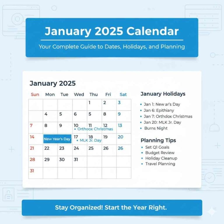 January 2025 Calendar