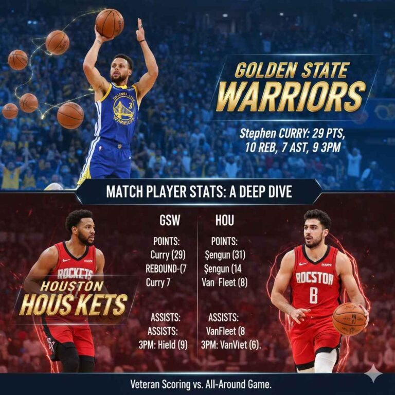 Golden State Warriors vs Houston Rockets Match Player Stats