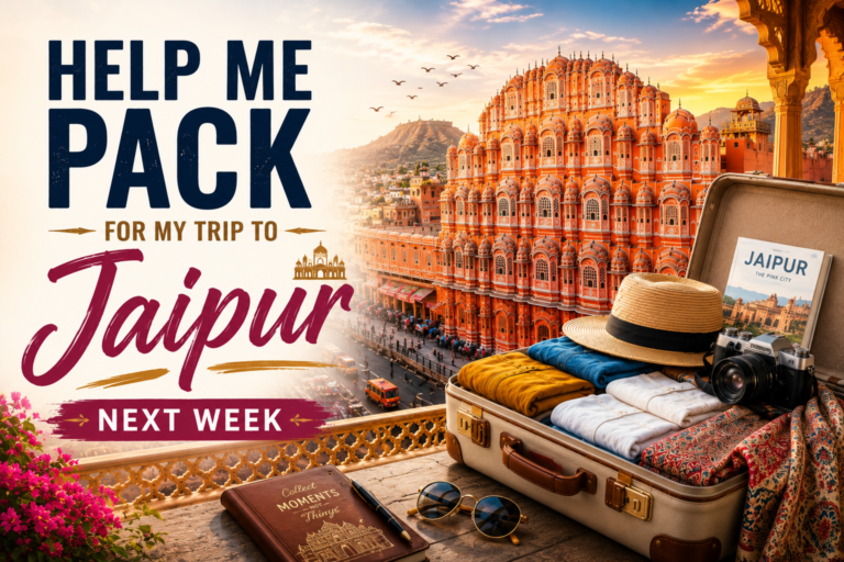 Help Me Pack for My Trip to Jaipur Next Week